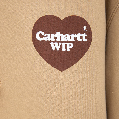 Carhartt WIP Hooded Heart Sweat Dusty H Brown I032168.07E.XX.03 Degli Uberti